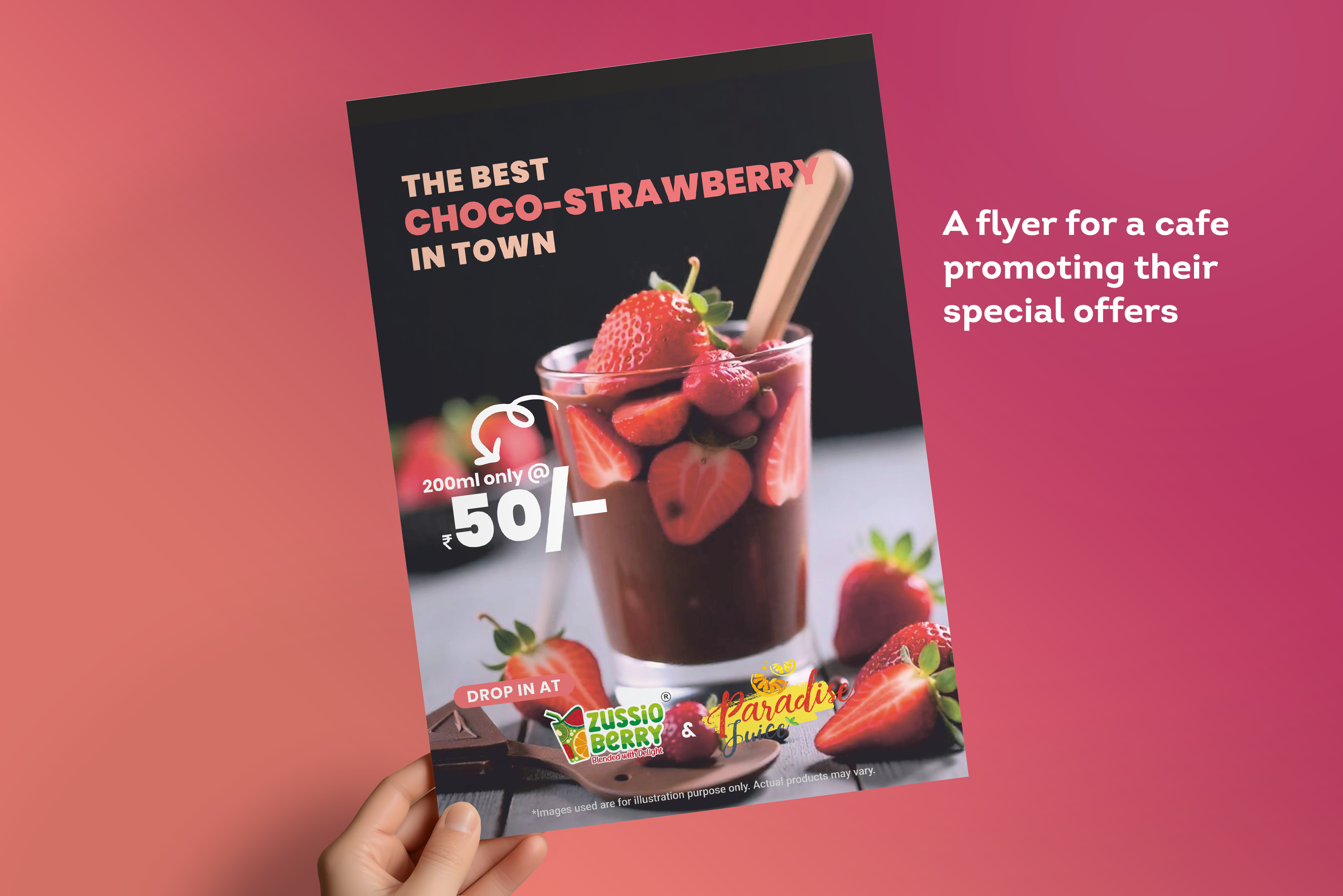 flyer for choco strawberry